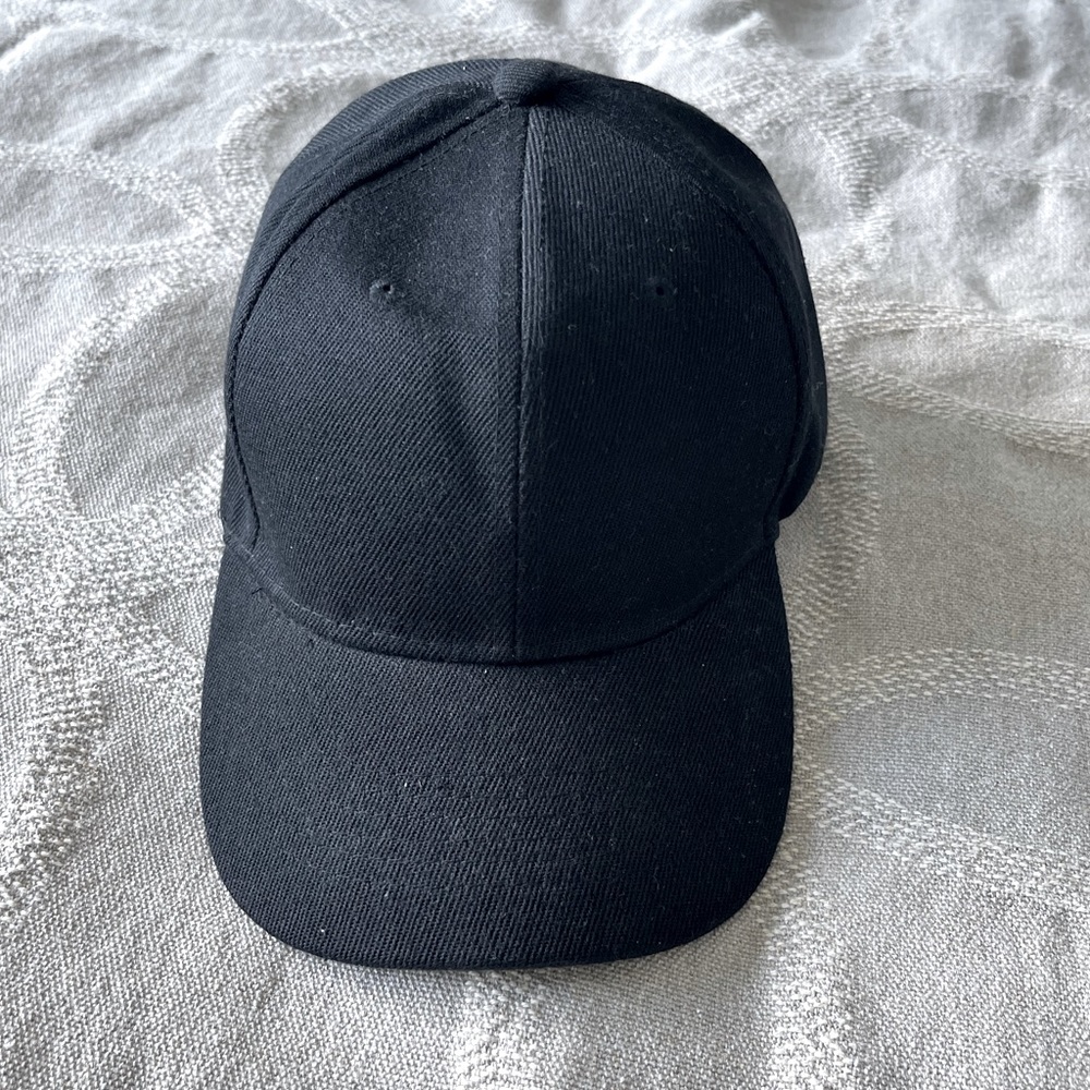 Unisex Plain Black Ball Cap